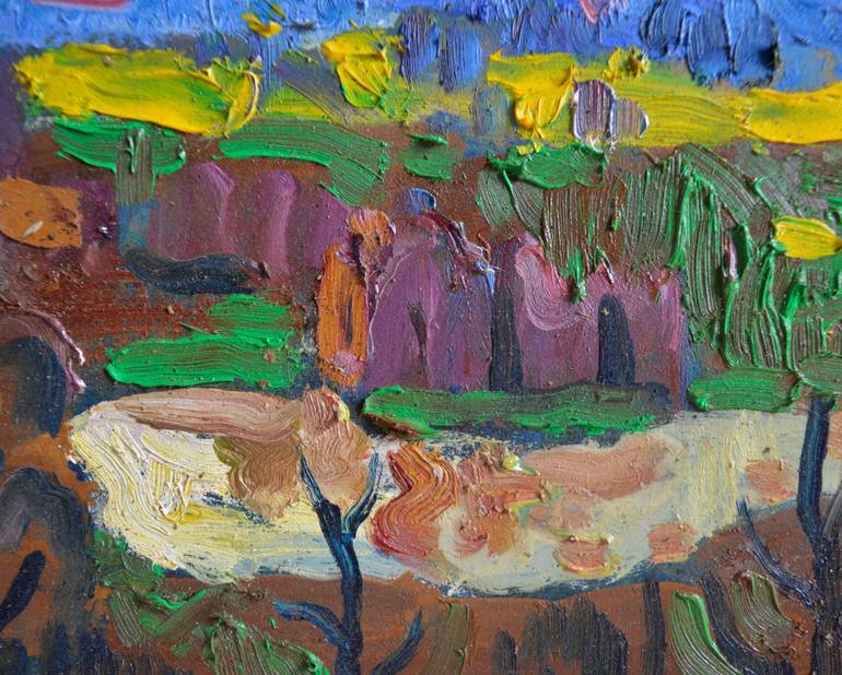 Original Expressionism Landscape Painting by Mykola Kozlovskyi