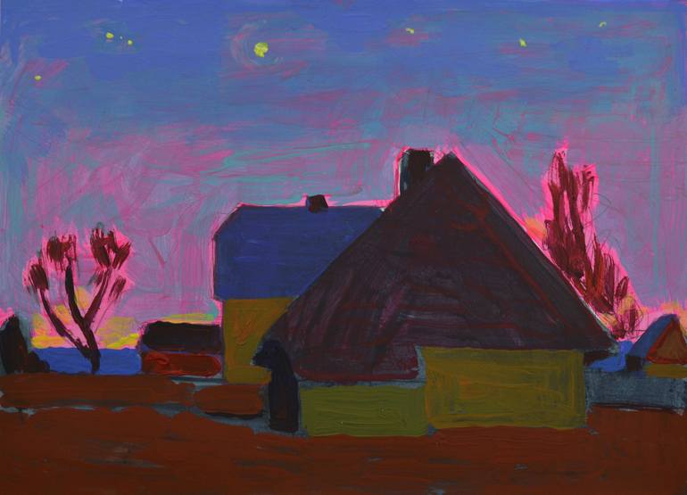 Print of Expressionism Landscape Paintings by Mykola Kozlovskyi