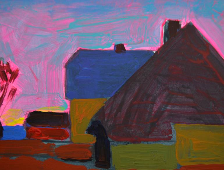 Original Expressionism Landscape Painting by Mykola Kozlovskyi