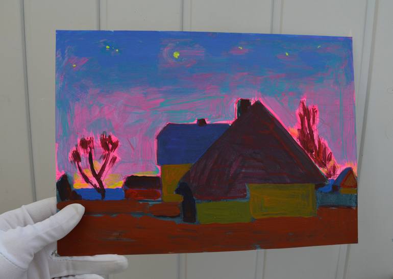 Original Expressionism Landscape Painting by Mykola Kozlovskyi