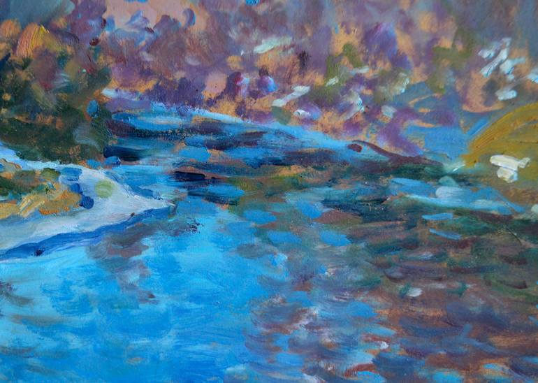 Original Expressionism Landscape Painting by Mykola Kozlovskyi