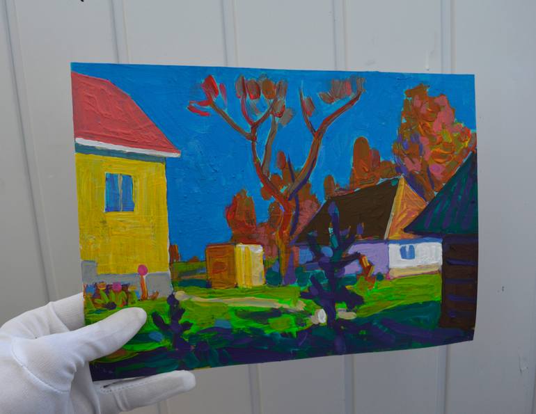 Original Abstract Expressionism Landscape Painting by Mykola Kozlovskyi