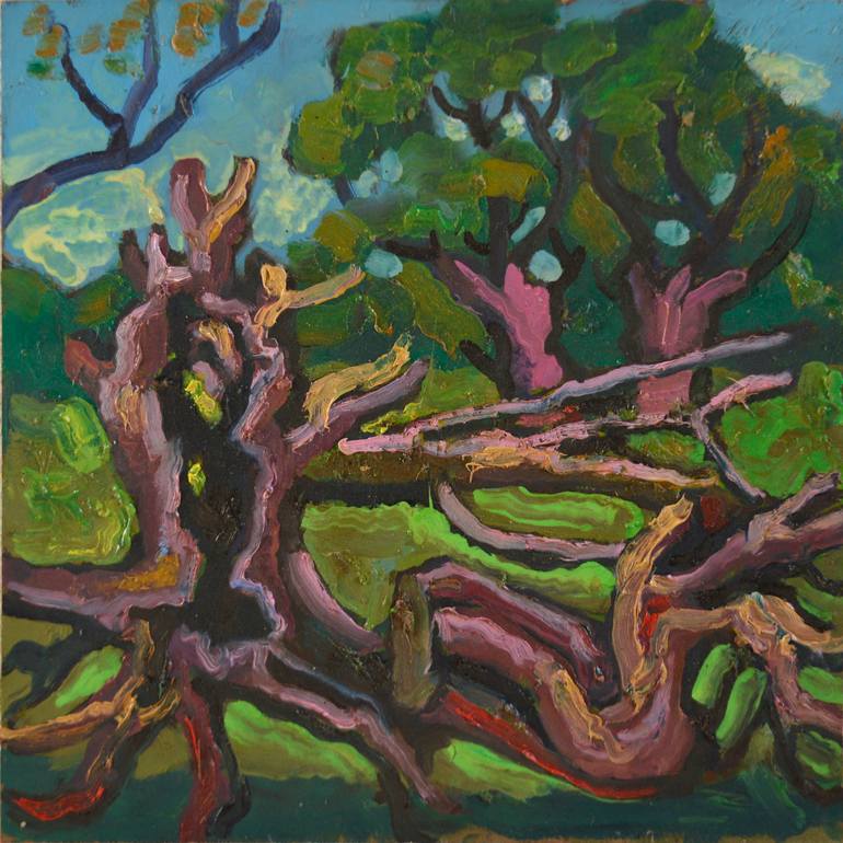 Original Expressionism Landscape Painting by Mykola Kozlovskyi