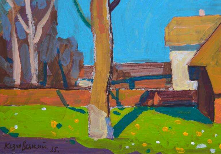 Original Expressionism Landscape Painting by Mykola Kozlovskyi