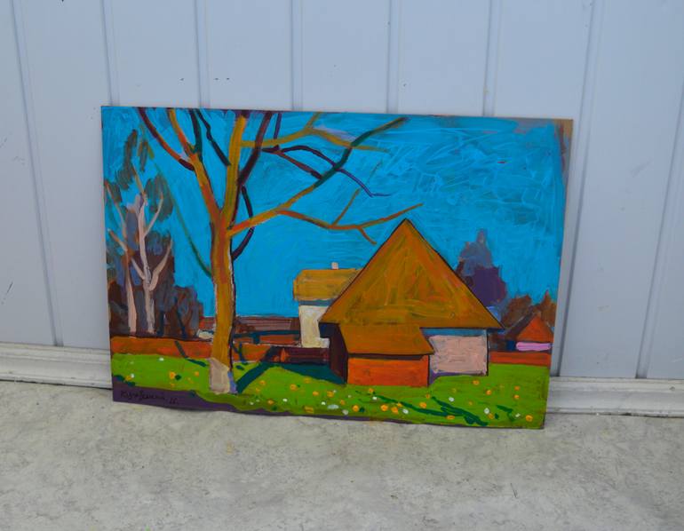 Original Expressionism Landscape Painting by Mykola Kozlovskyi