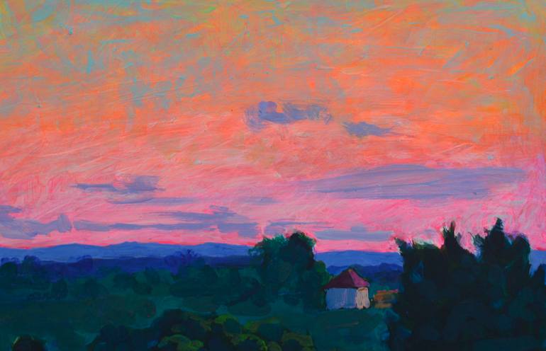 Original Expressionism Landscape Painting by Mykola Kozlovskyi