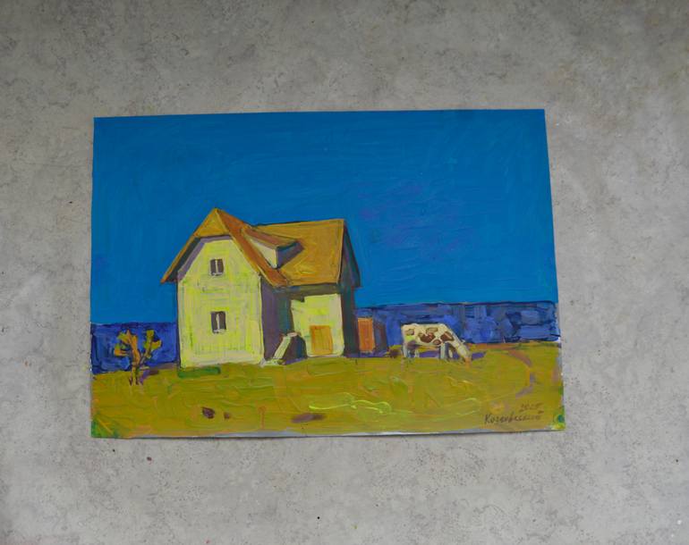 Original Abstract Expressionism Landscape Painting by Mykola Kozlovskyi