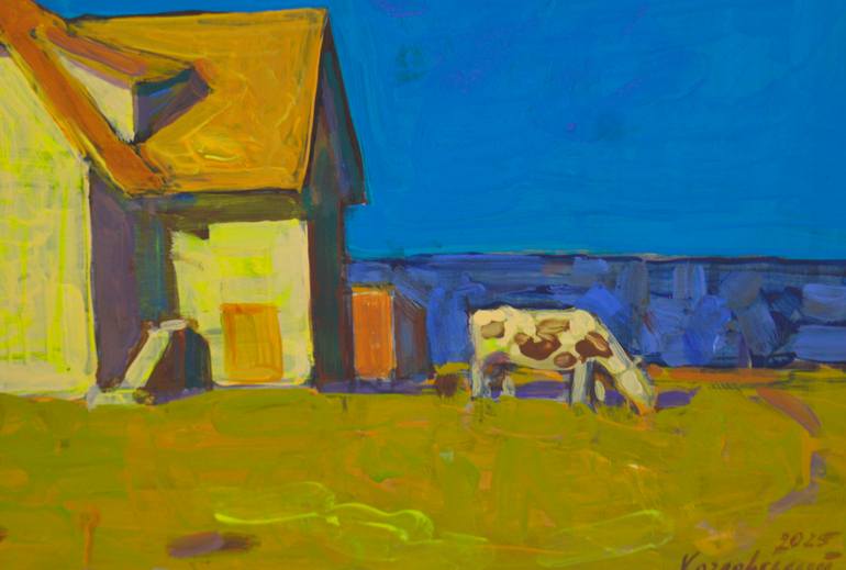 Original Abstract Expressionism Landscape Painting by Mykola Kozlovskyi