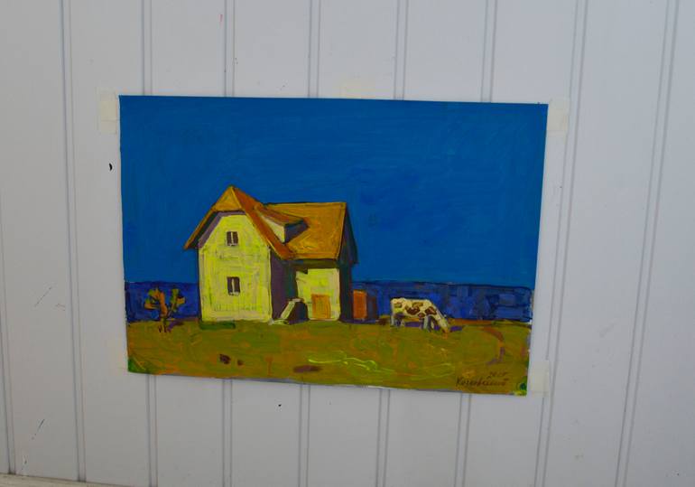 Original Abstract Expressionism Landscape Painting by Mykola Kozlovskyi