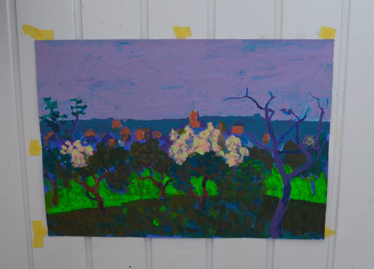 Original Expressionism Landscape Painting by Mykola Kozlovskyi