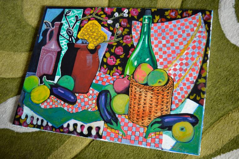Original Cubism Still Life Painting by Mykola Kozlovskyi