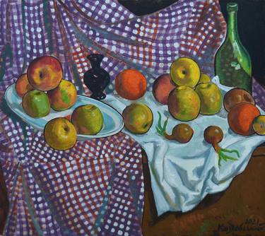 Still life with apples and oranges thumb