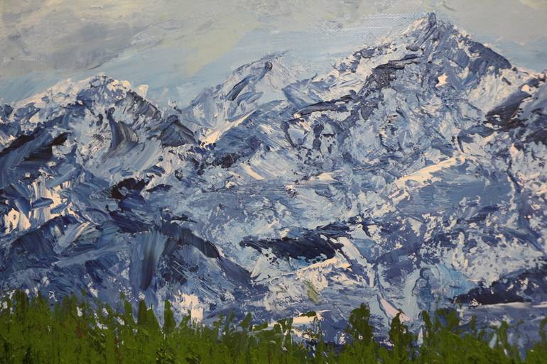 Original Impressionism Abstract Painting by Yelshat Aidynuly