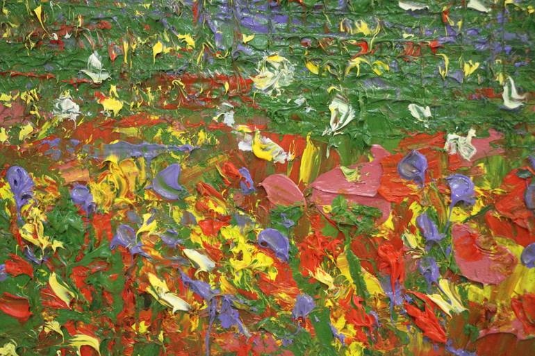 Original Impressionism Abstract Painting by Yelshat Aidynuly