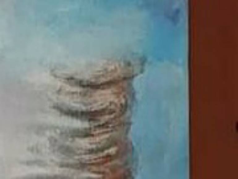 Original Cubism Abstract Painting by Rebecca Schnitzer