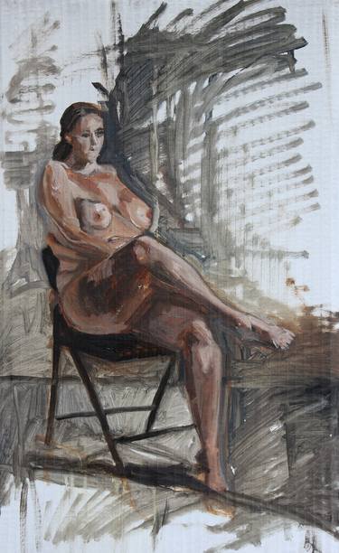 Print of Realism Nude Paintings by Negar Almassian