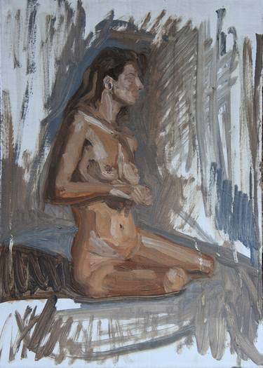 Print of Figurative Nude Paintings by Negar Almassian