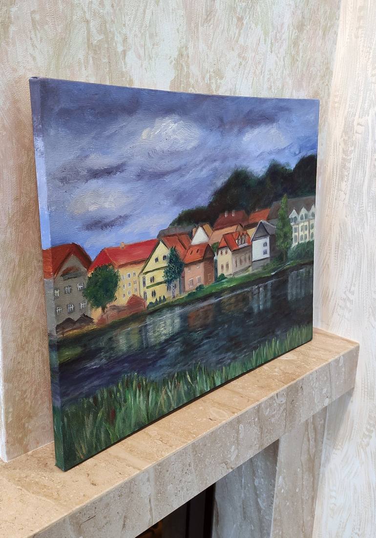 Original Impressionism Architecture Painting by Svetlana Klaise