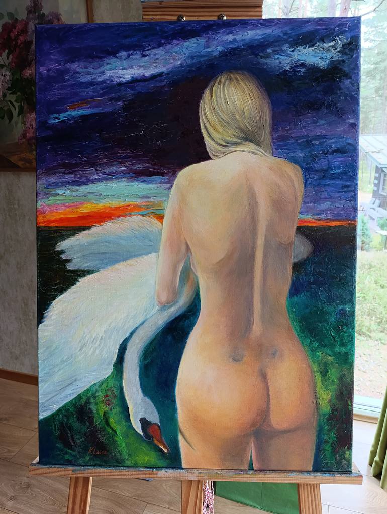 Original Contemporary Nude Painting by Svetlana Klaise