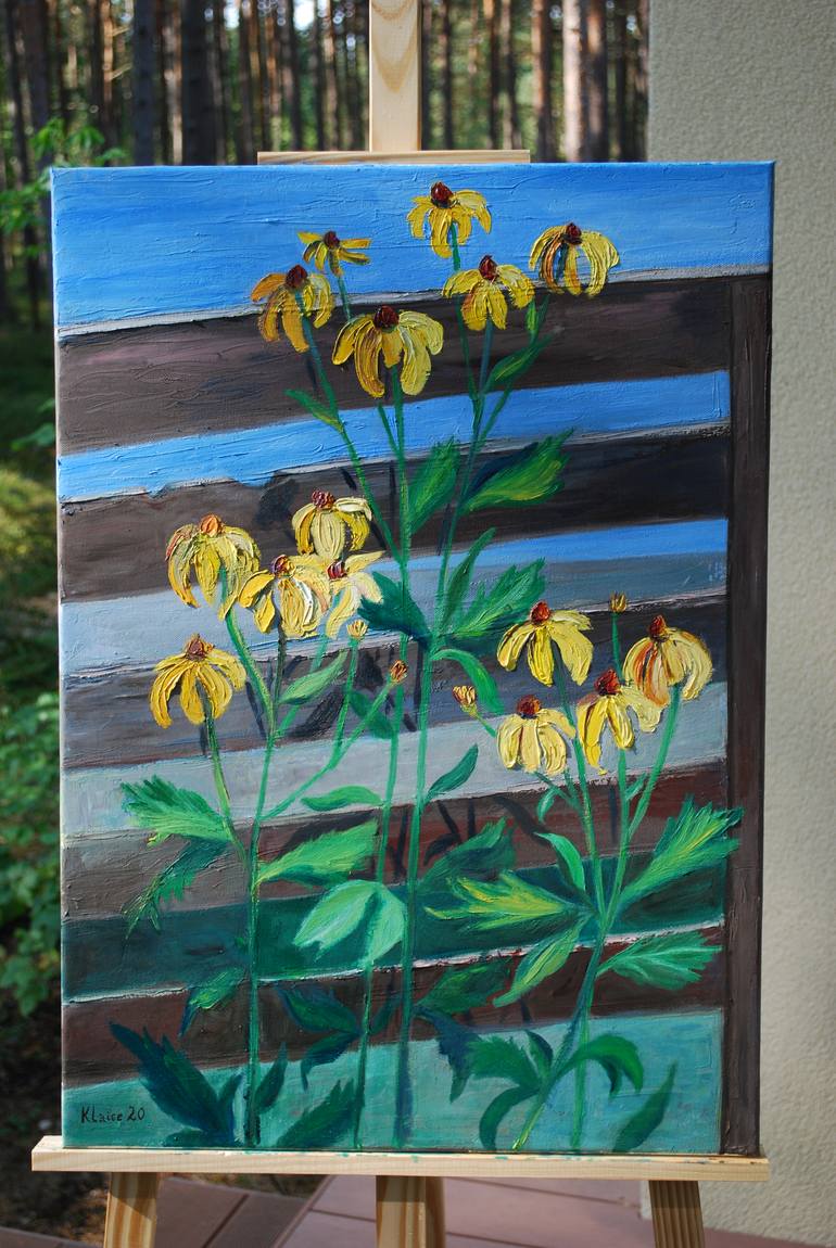 Original Abstract Expressionism Floral Painting by Svetlana Klaise
