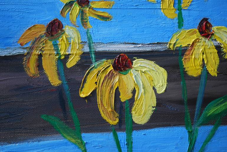 Original Abstract Expressionism Floral Painting by Svetlana Klaise