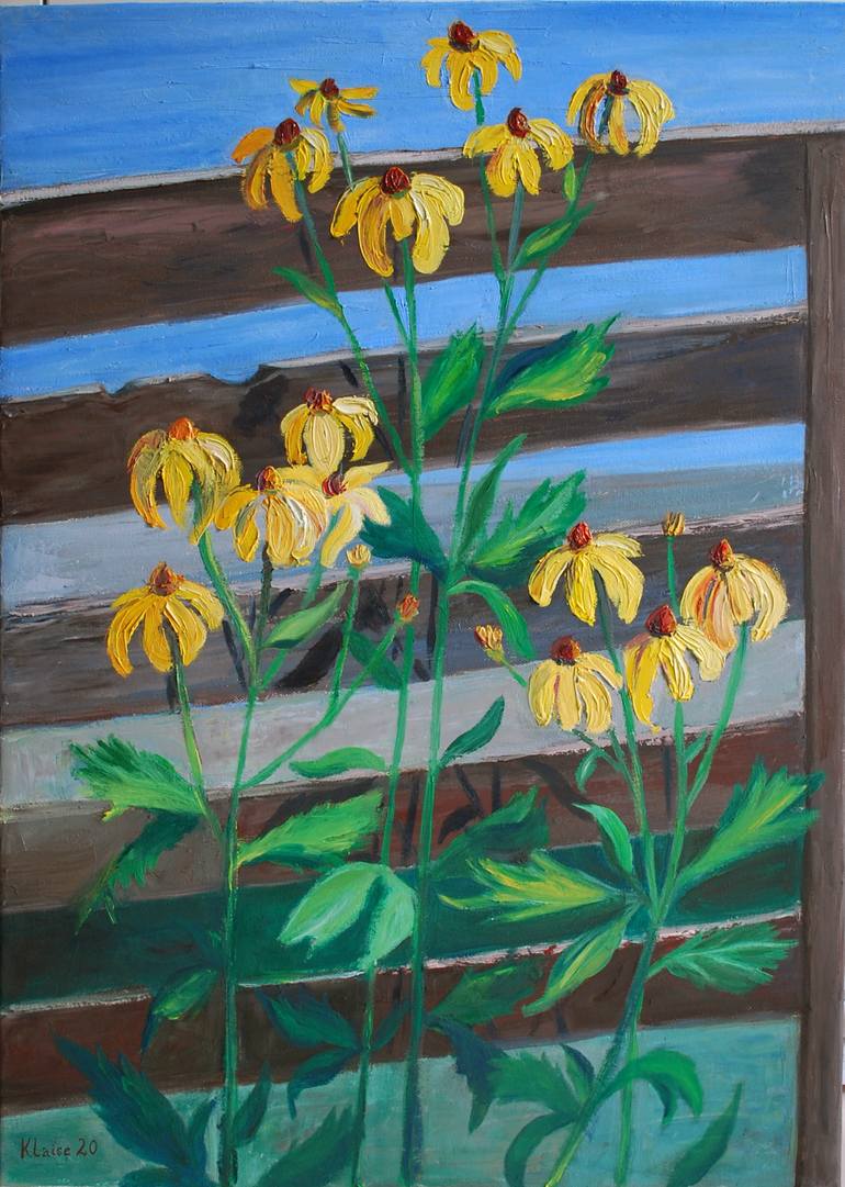 Original Abstract Expressionism Floral Painting by Svetlana Klaise