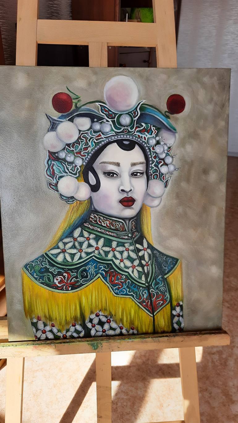 Original Portraiture Women Painting by Frida Turina
