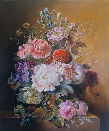 Original Realism Floral Painting by Lalabel Bozar