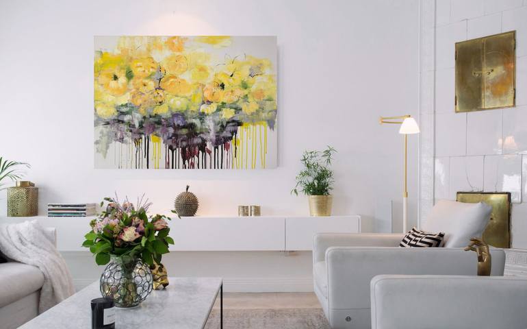 Original Abstract Botanic Painting by Lalabel Bozar