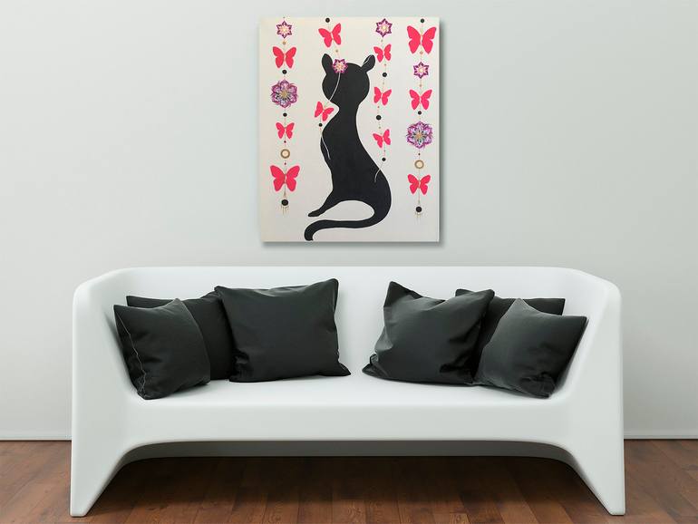 Original Art Deco Animal Painting by Marina Savitskaya