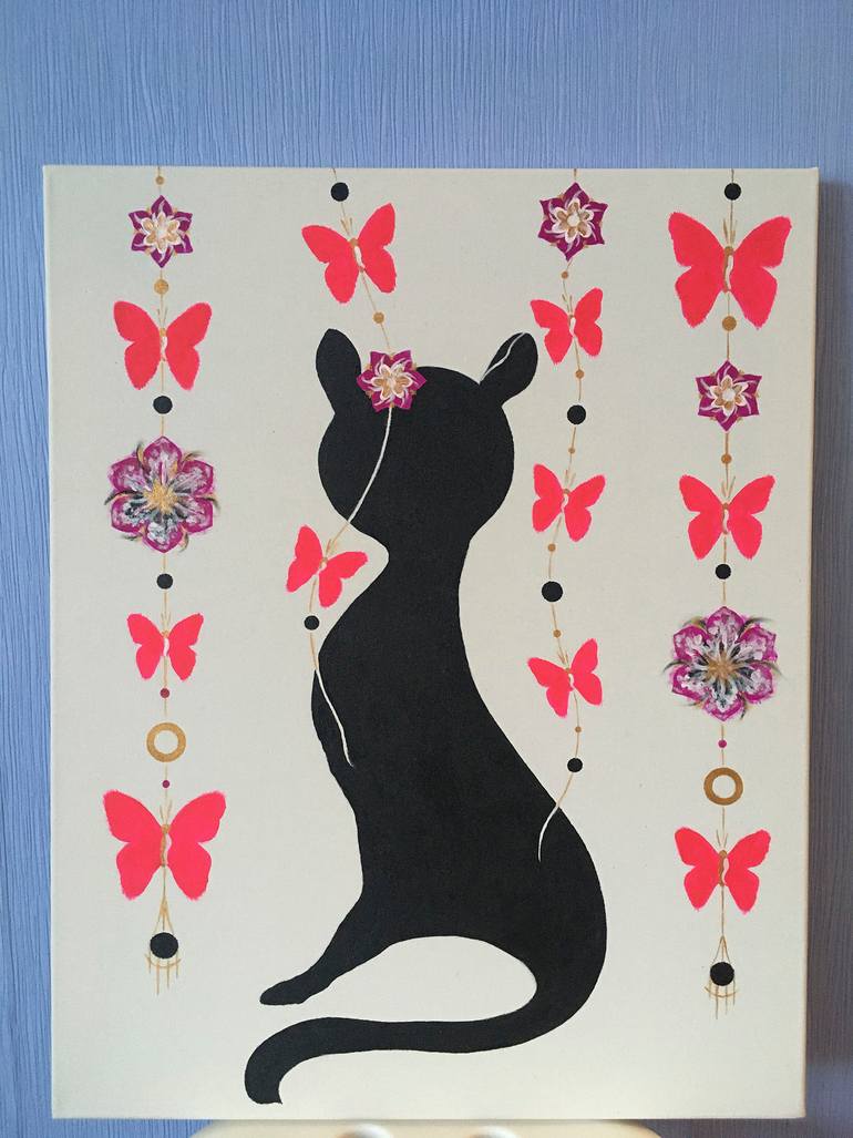 Original Art Deco Animal Painting by Marina Savitskaya