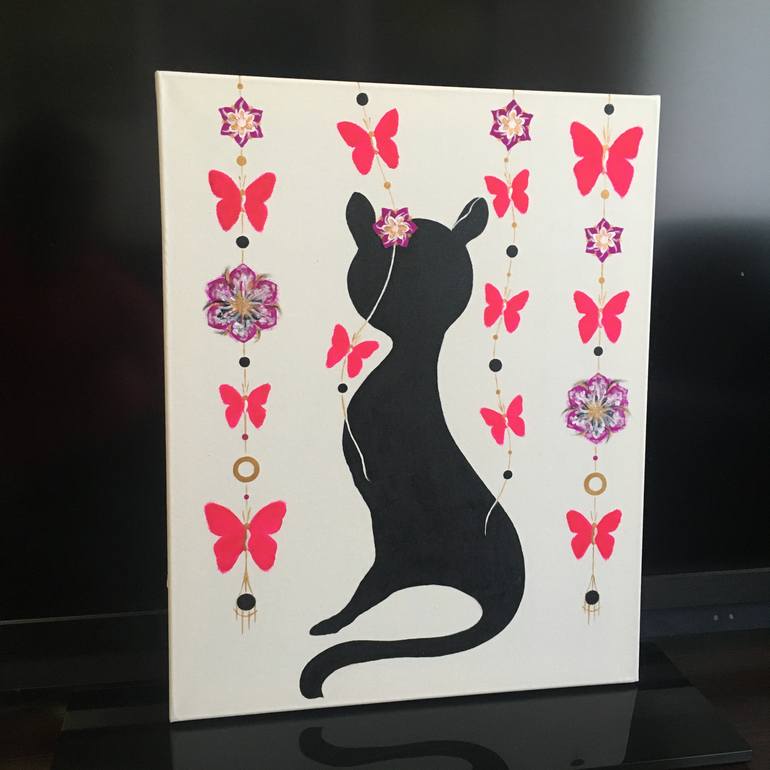 Original Art Deco Animal Painting by Marina Savitskaya