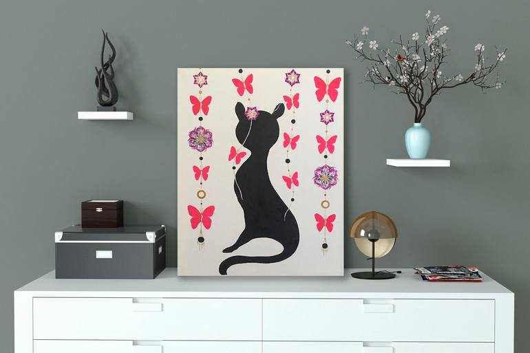 Original Art Deco Animal Painting by Marina Savitskaya