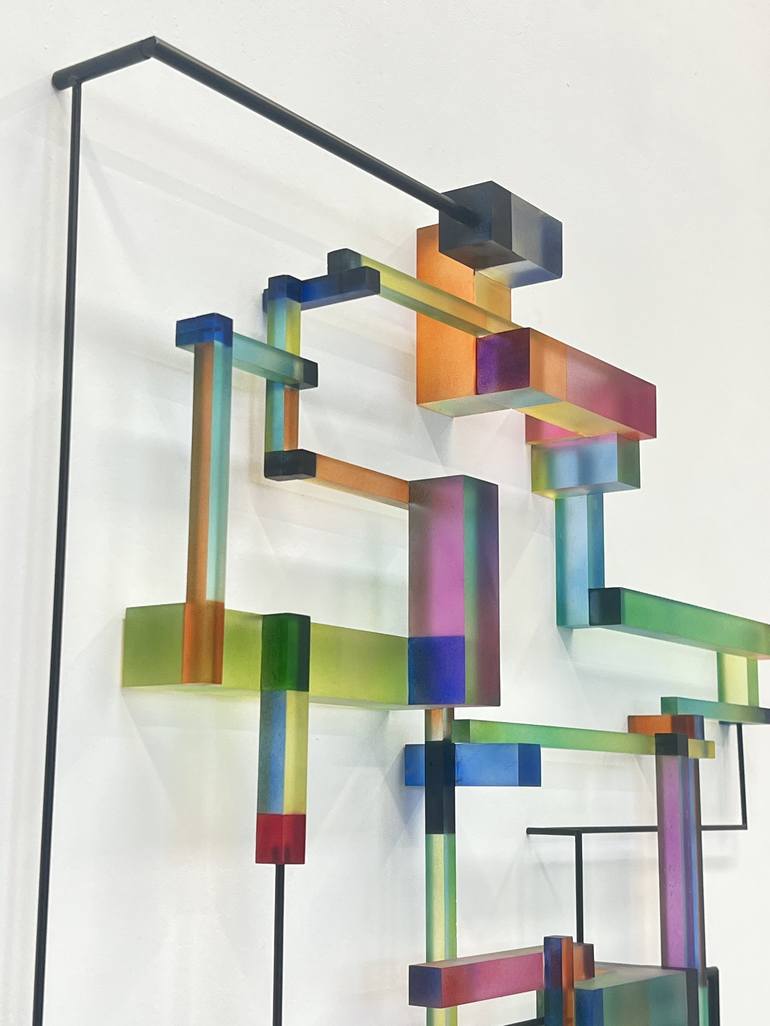 Original Cubism Abstract Sculpture by Greg Chann