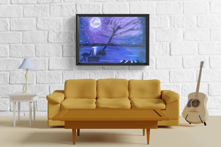 Original Minimalism Nature Painting by Areeba Shehzad