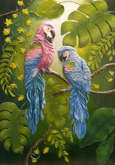 Bas-relief "Parrots" thumb