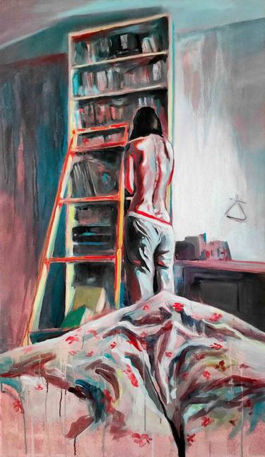 Original Figurative Home Paintings by Sebastian Diaz