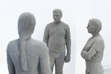 Original Black & White People Installation by Dunja Trutin