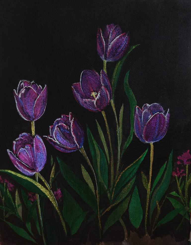 Original Floral Painting by Mohita Garg | Contemporary Art on Paper | Queen of the night