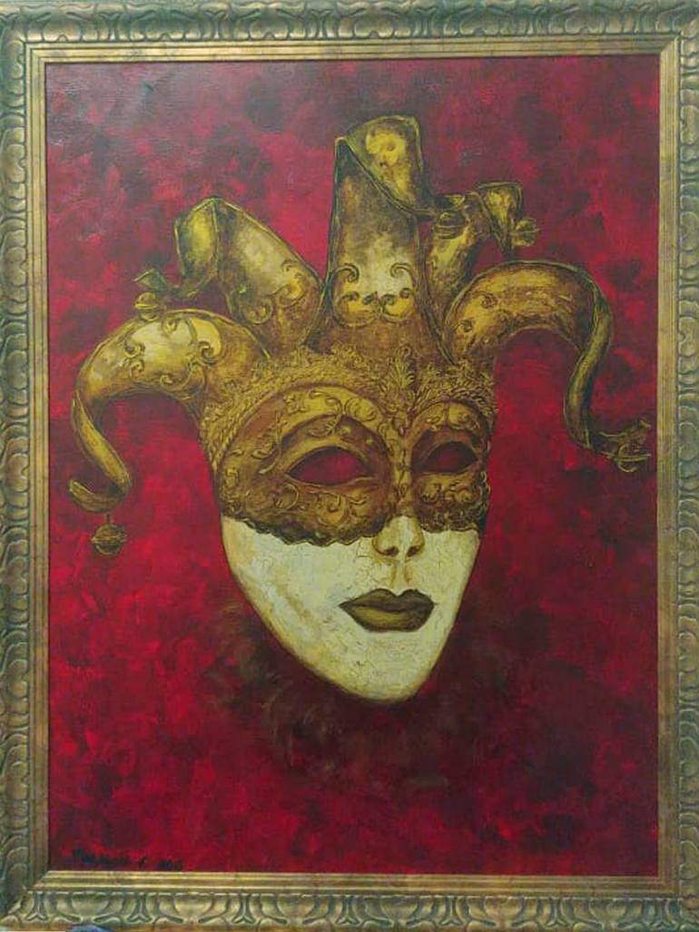 The Mask Painting by Alla Rudenko | Saatchi Art