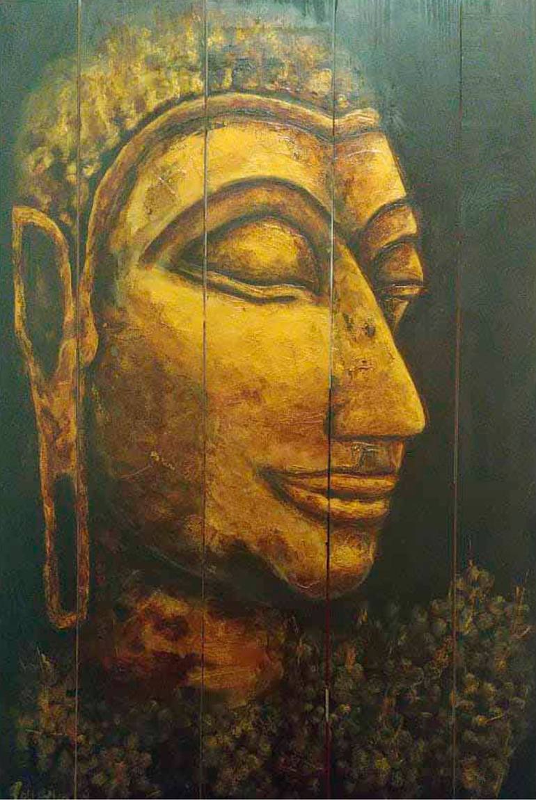 Buddha Painting by Alla Rudenko | Saatchi Art