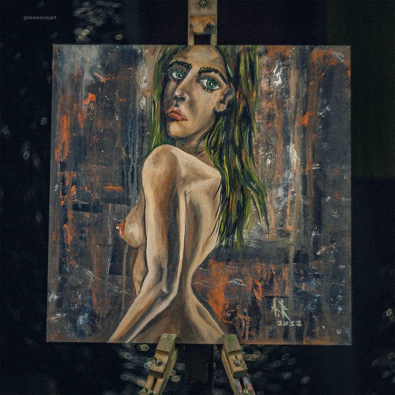 Original Illustration Nude Painting by Andrey Romanov