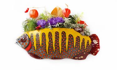 Decorative ceramic  wall vase Fish thumb