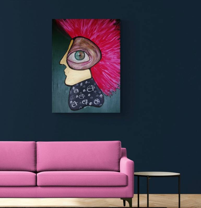 Original Cubism People Painting by Ida Heylighen
