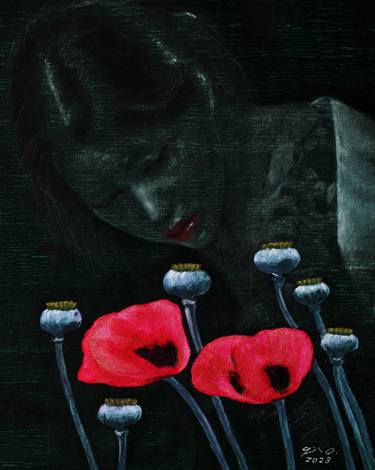 Saatchi Art Artist José Gislero; Paintings, “Japanese Poppy, Series: Flowers” #art