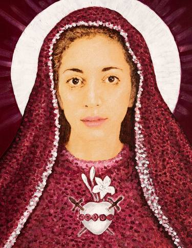 Saatchi Art Artist José Gislero; Paintings, “Inmaculada Corazón de María, Series: Saints and Virgins” #art