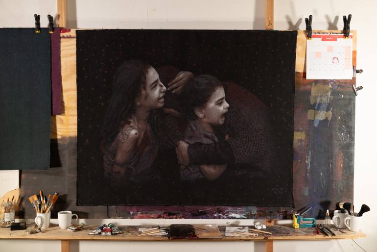 Original Figurative Family Painting by José Gislero