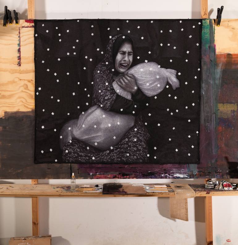 Original Expressionism Women Painting by José Gislero