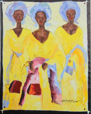 Print of Expressionism Culture Paintings by GODSON ETOKAKPAN