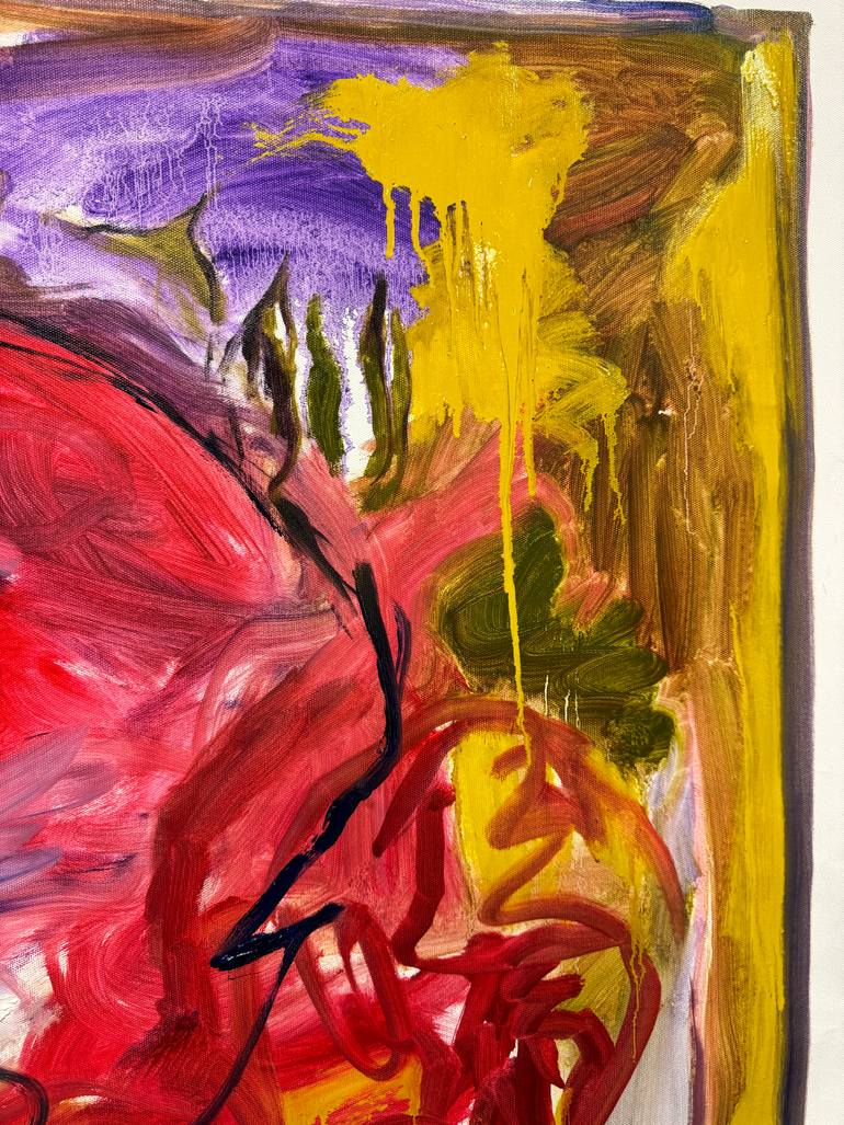 Original Abstract Expressionism Floral Painting by Mo Negm